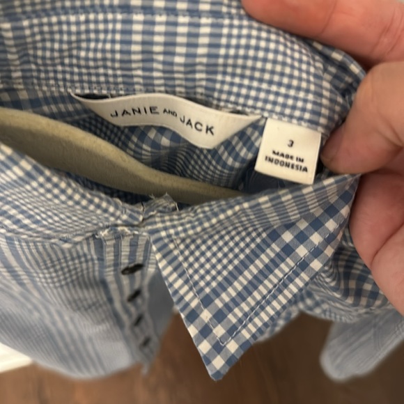 Janie & Jack Checkered Shirt - Picture 3 of 3